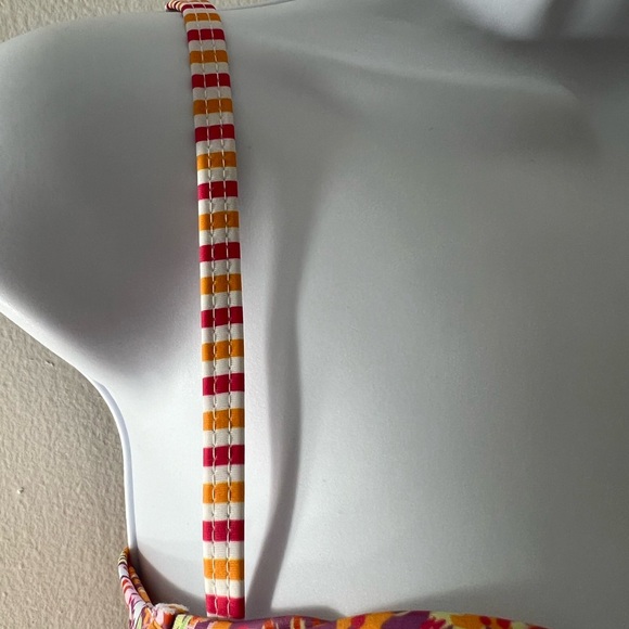 Floral Print Bandeau Underwire Ruched Bikini Set - Picture 6 of 9